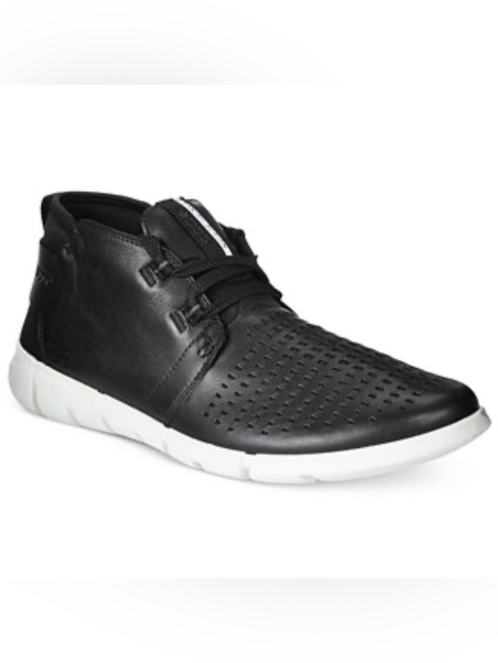 Ecco Intrinsic Chukka Shoe Black Leather Size 38 Men's 6-6.5 Women's 7.5-8 EUC